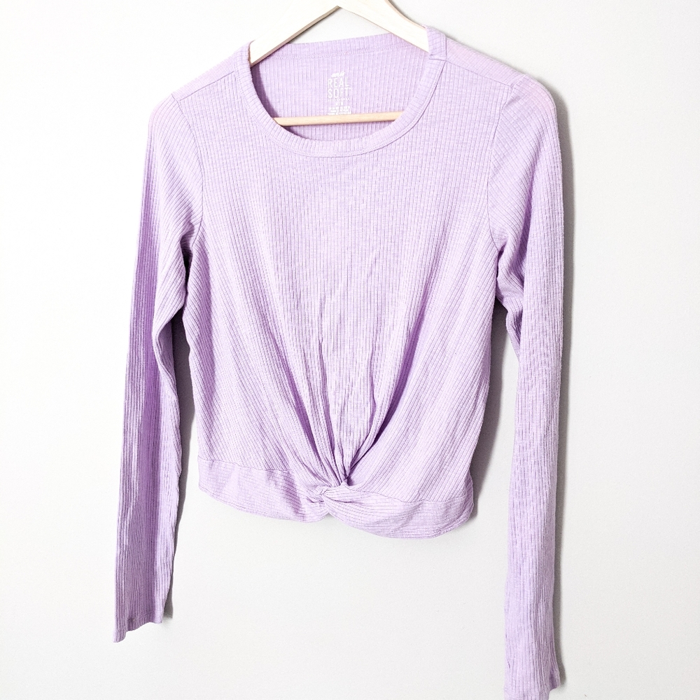 aerie Real Soft Knotted Long Sleeve T Shirt - Picture 4 of 4